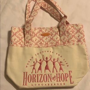 Longaberger Horizon of Hope tote NWOT.